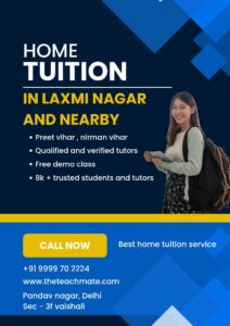 Home Tutor in Laxmi Nagar